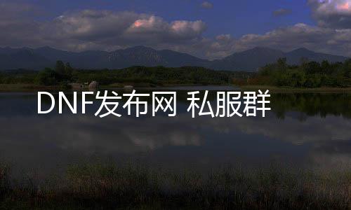 DNF发布网 私服群